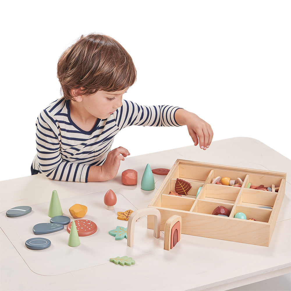 Wooden My Forest Floor Block Playset