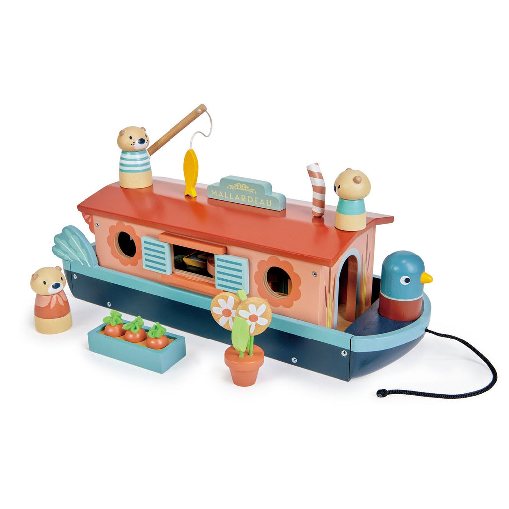 Wooden Little Otter Canal Boat Playset