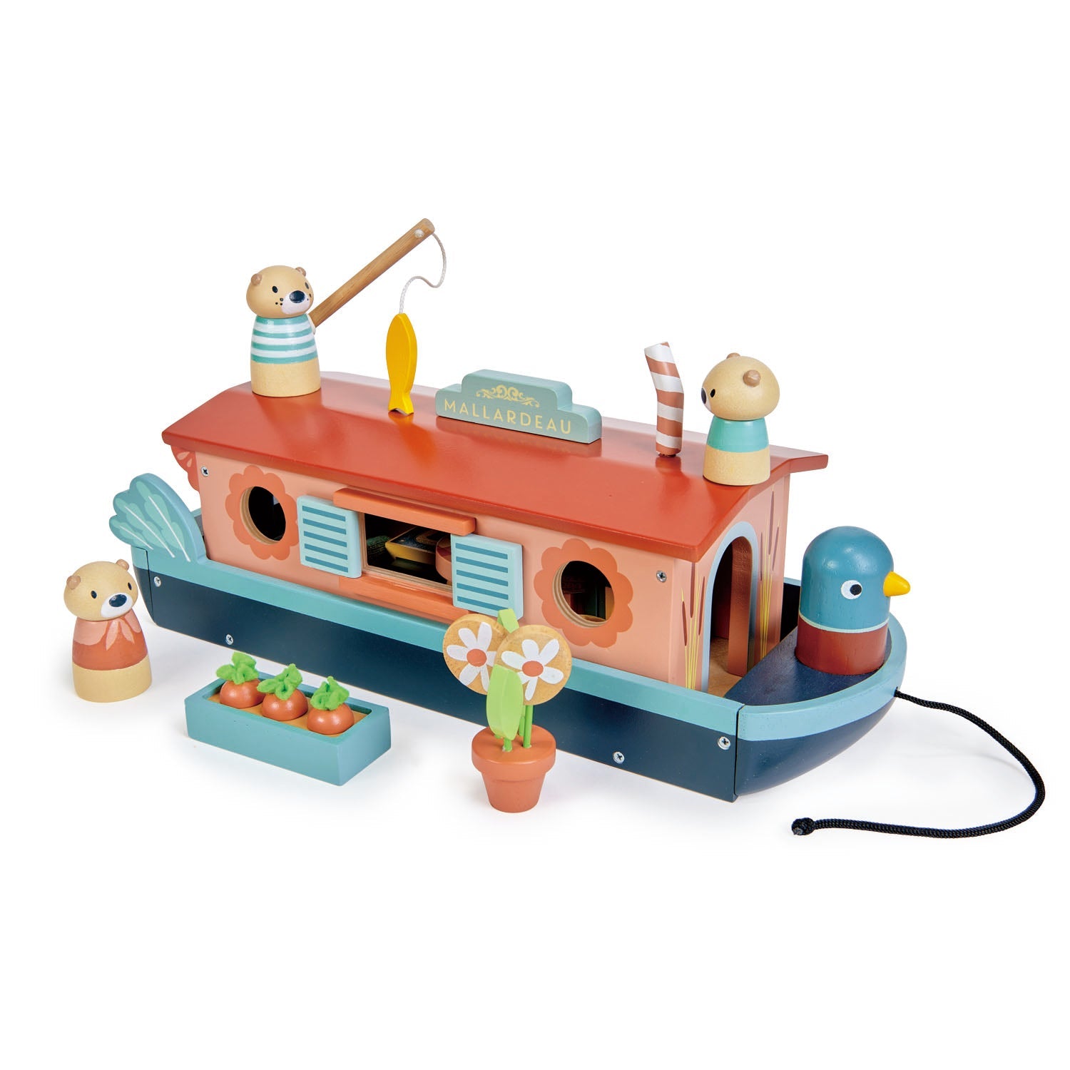 Wooden Little Otter Canal Boat Playset