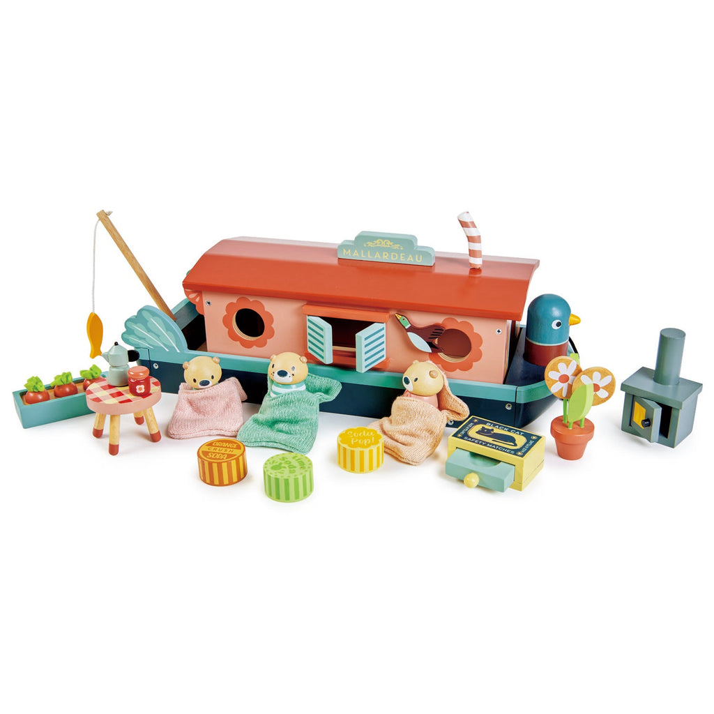 Wooden Little Otter Canal Boat Playset