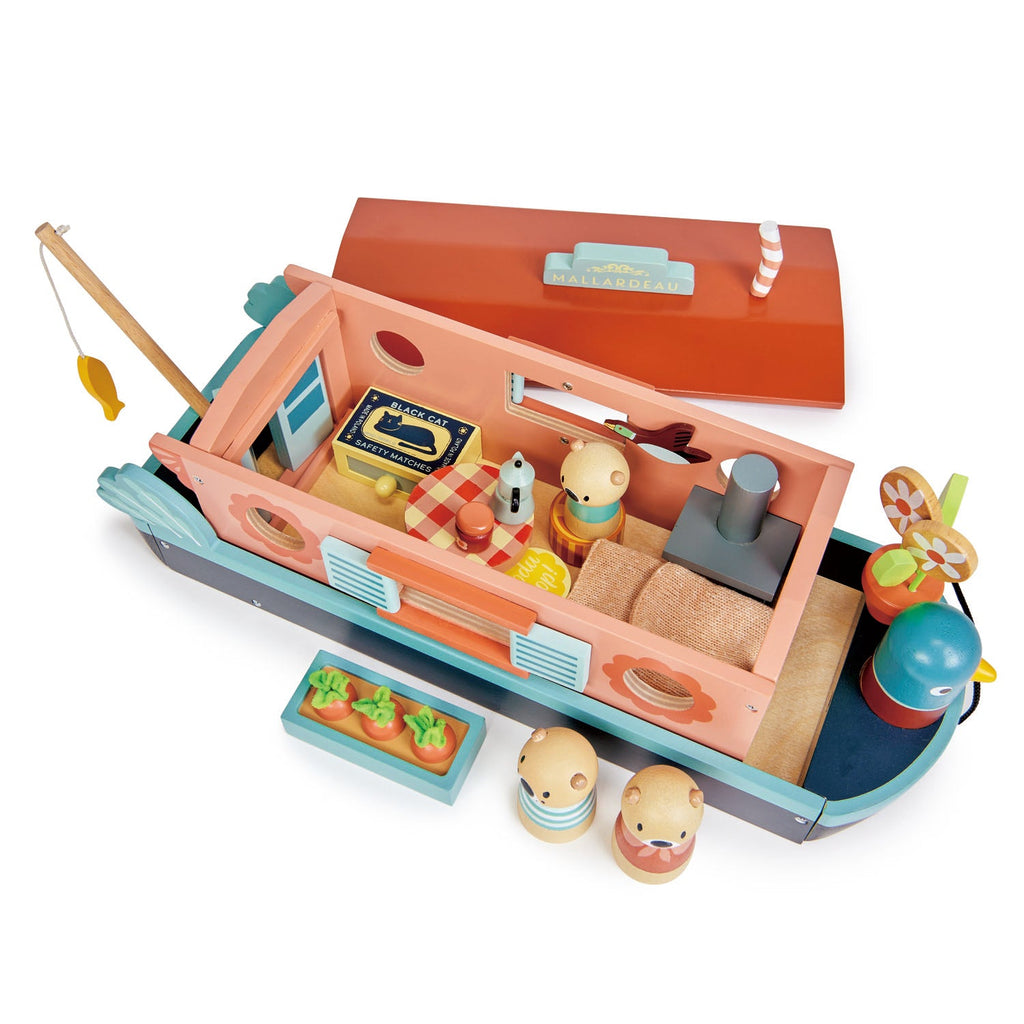 Wooden Little Otter Canal Boat Playset