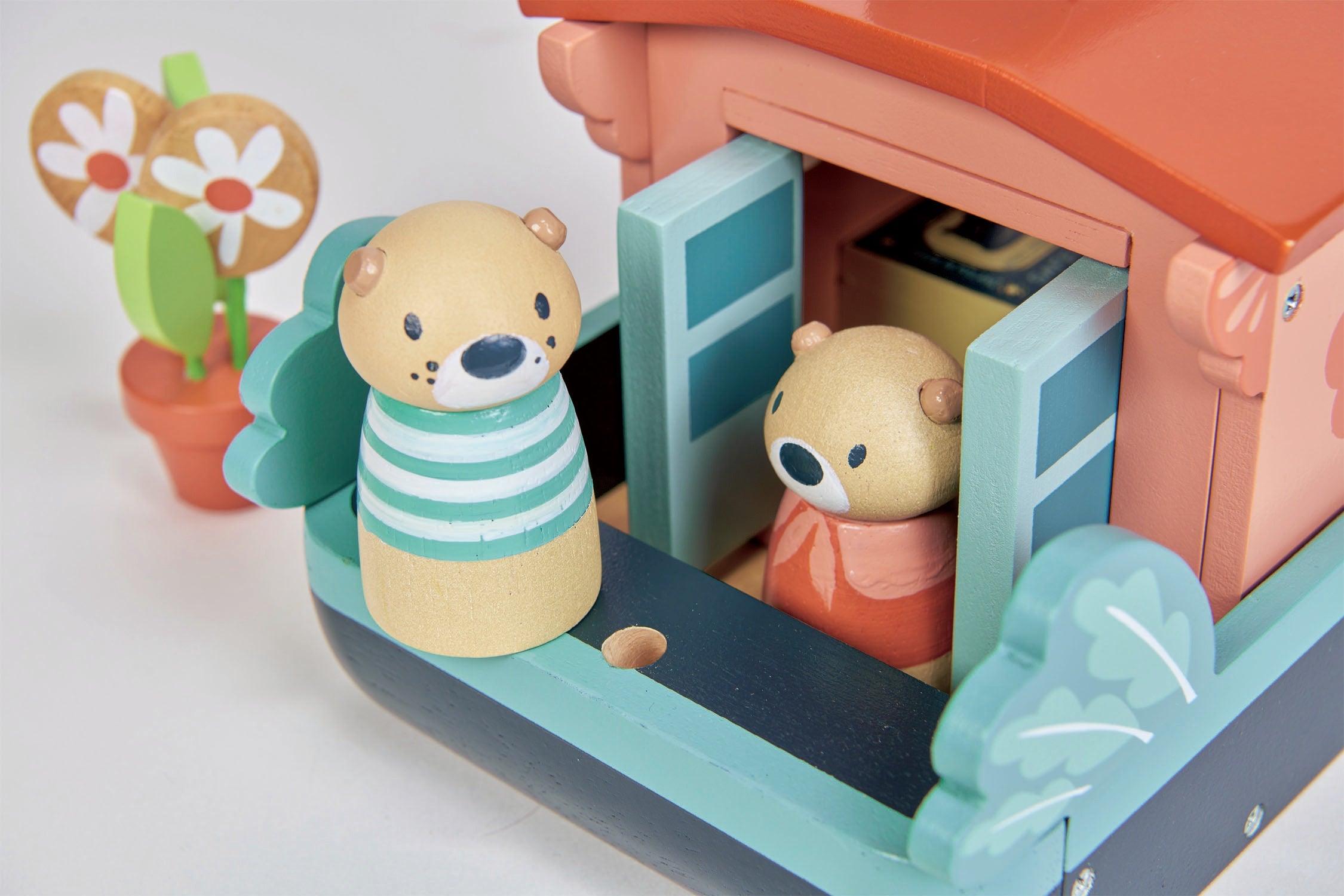 Wooden Little Otter Canal Boat Playset