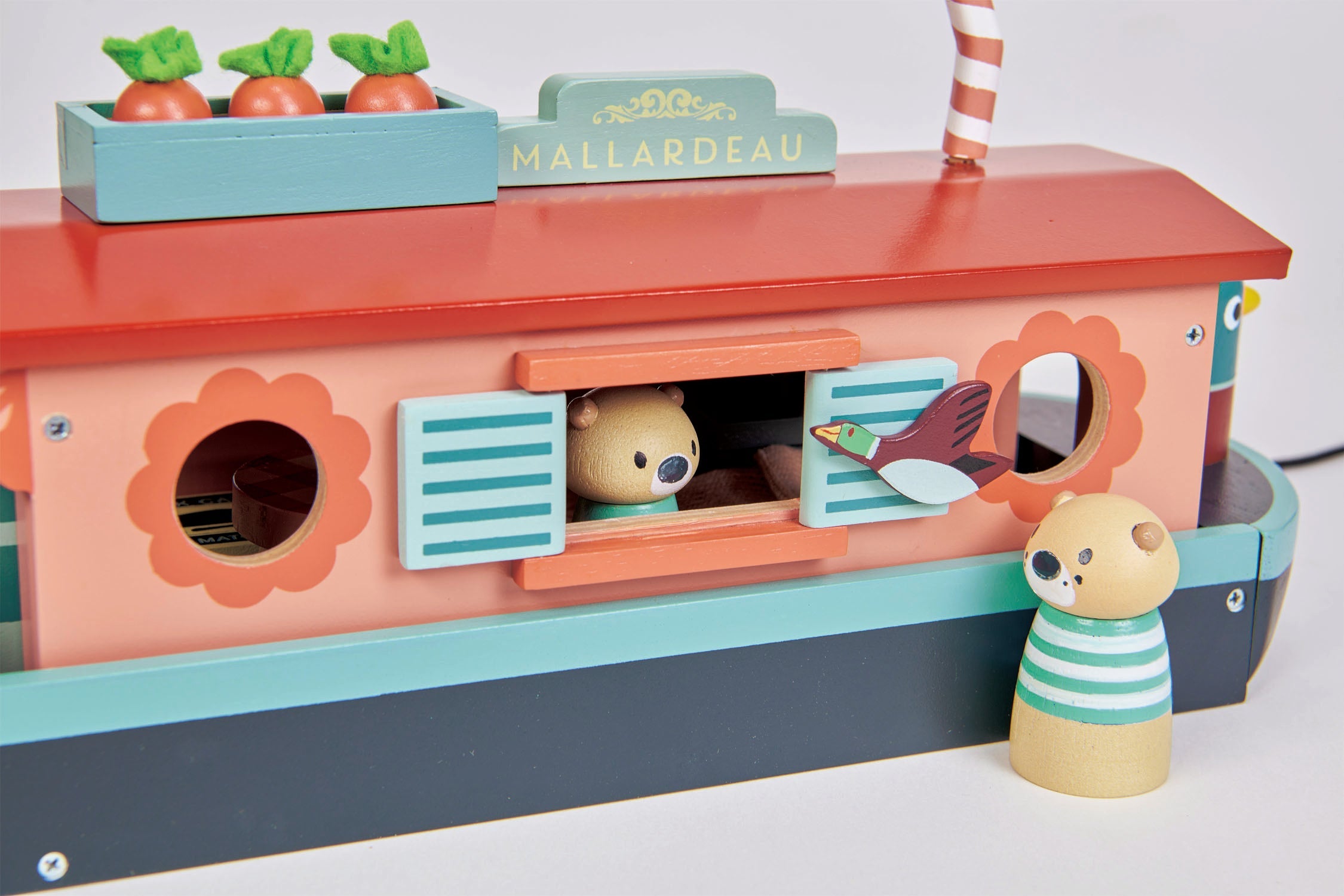 Wooden Little Otter Canal Boat Playset
