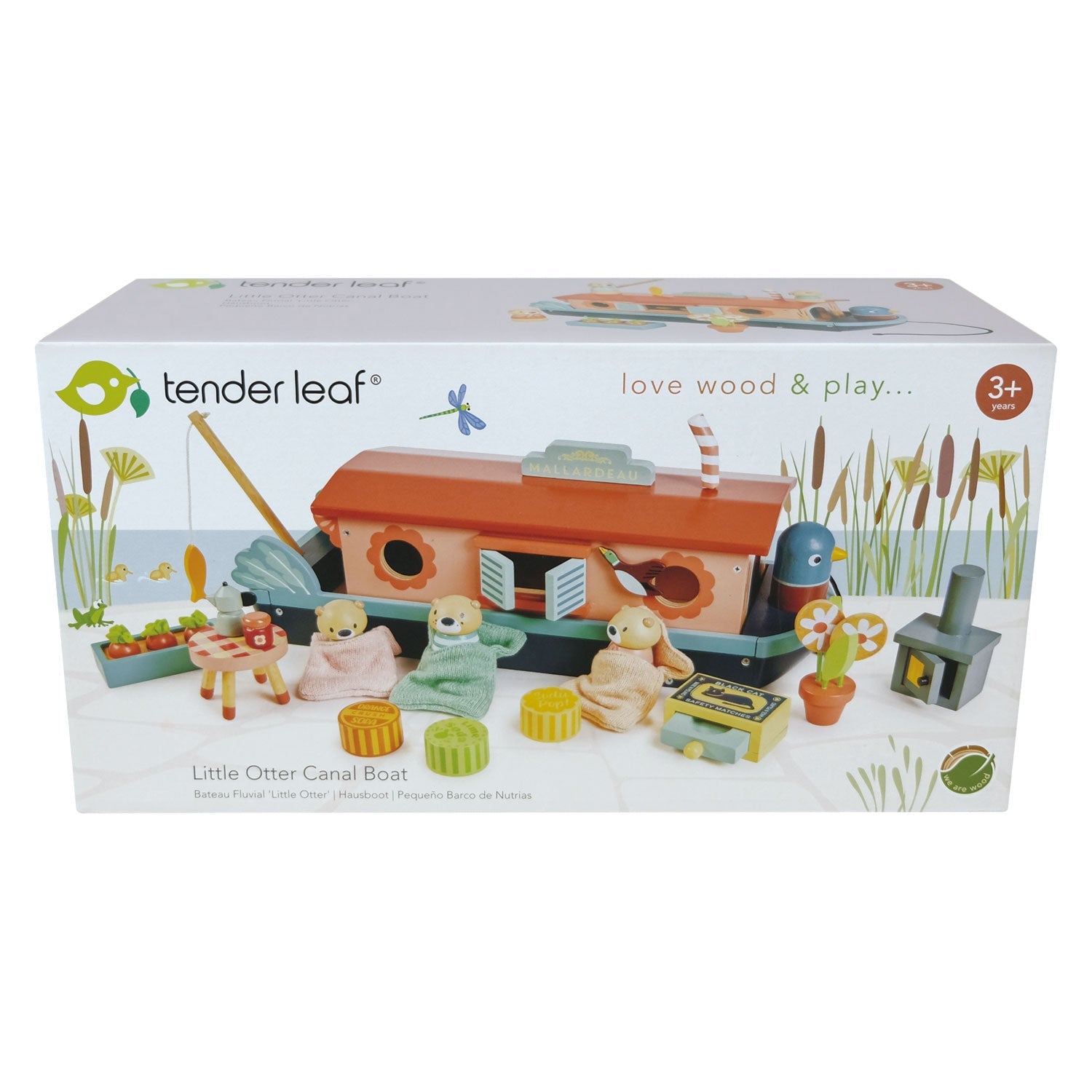 Wooden Little Otter Canal Boat Playset