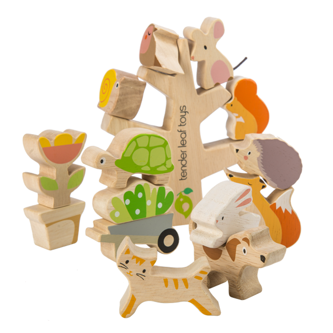 Wooden Stacking Garden Friends Game