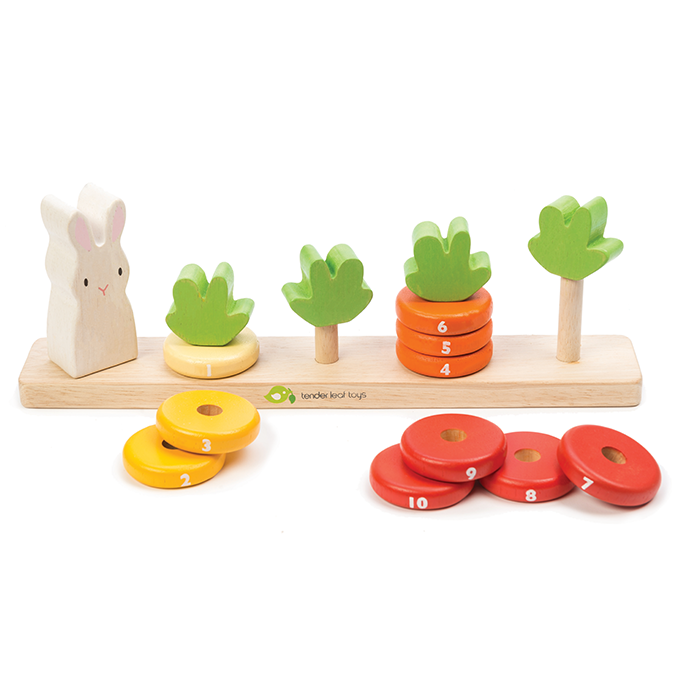 Counting Carrots Wooden Stacking Game