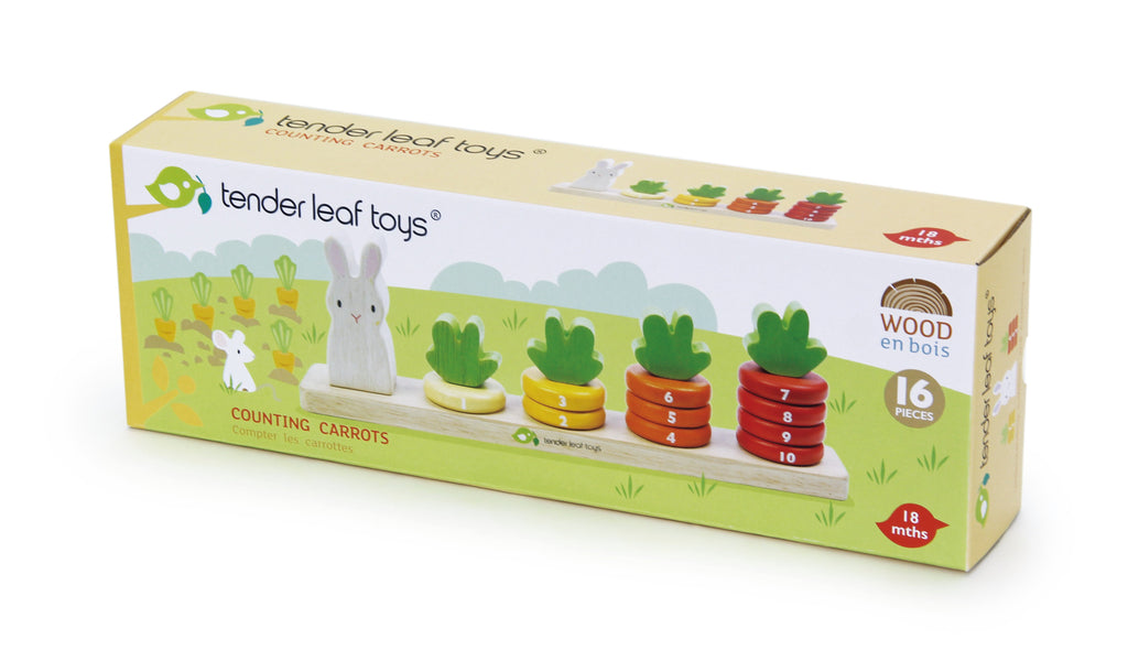 Counting Carrots Wooden Stacking Game