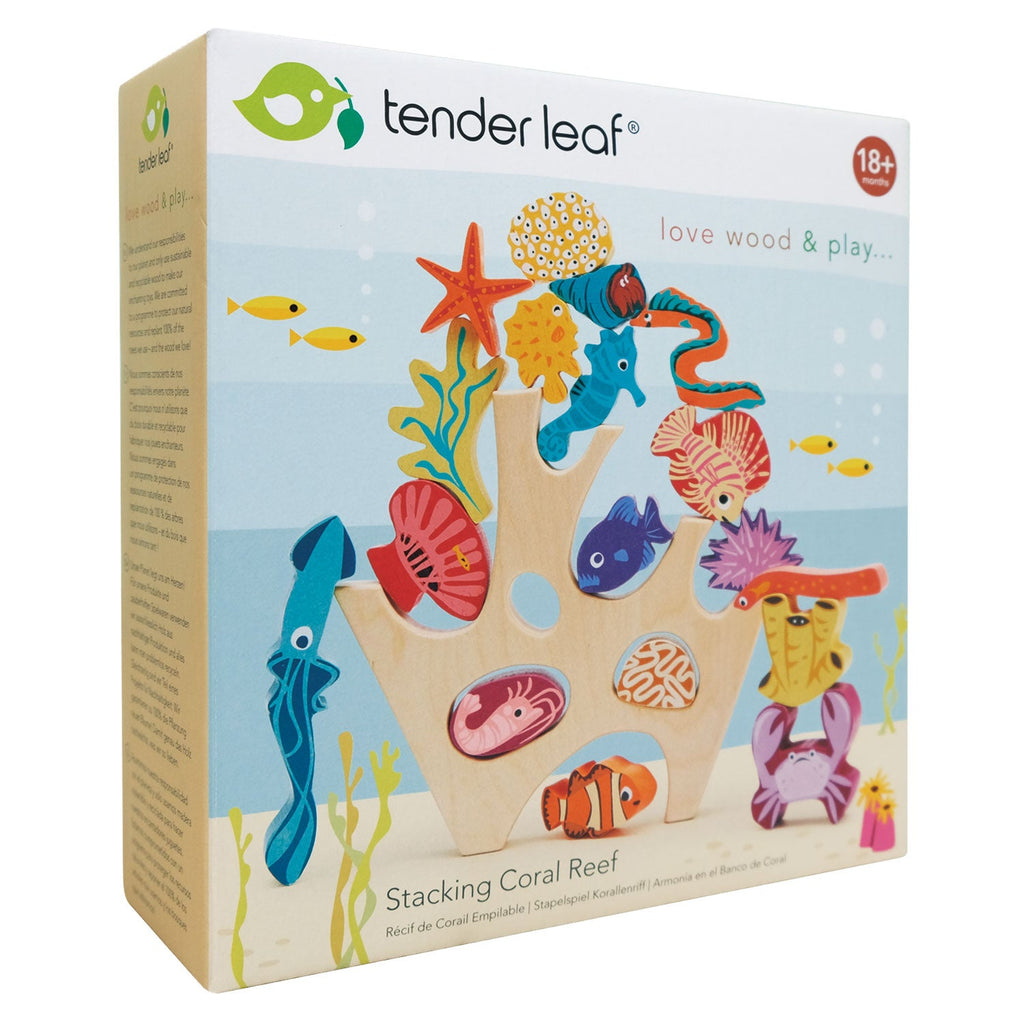 Tender Leaf Toys Stacking Coral Reef Wooden Game