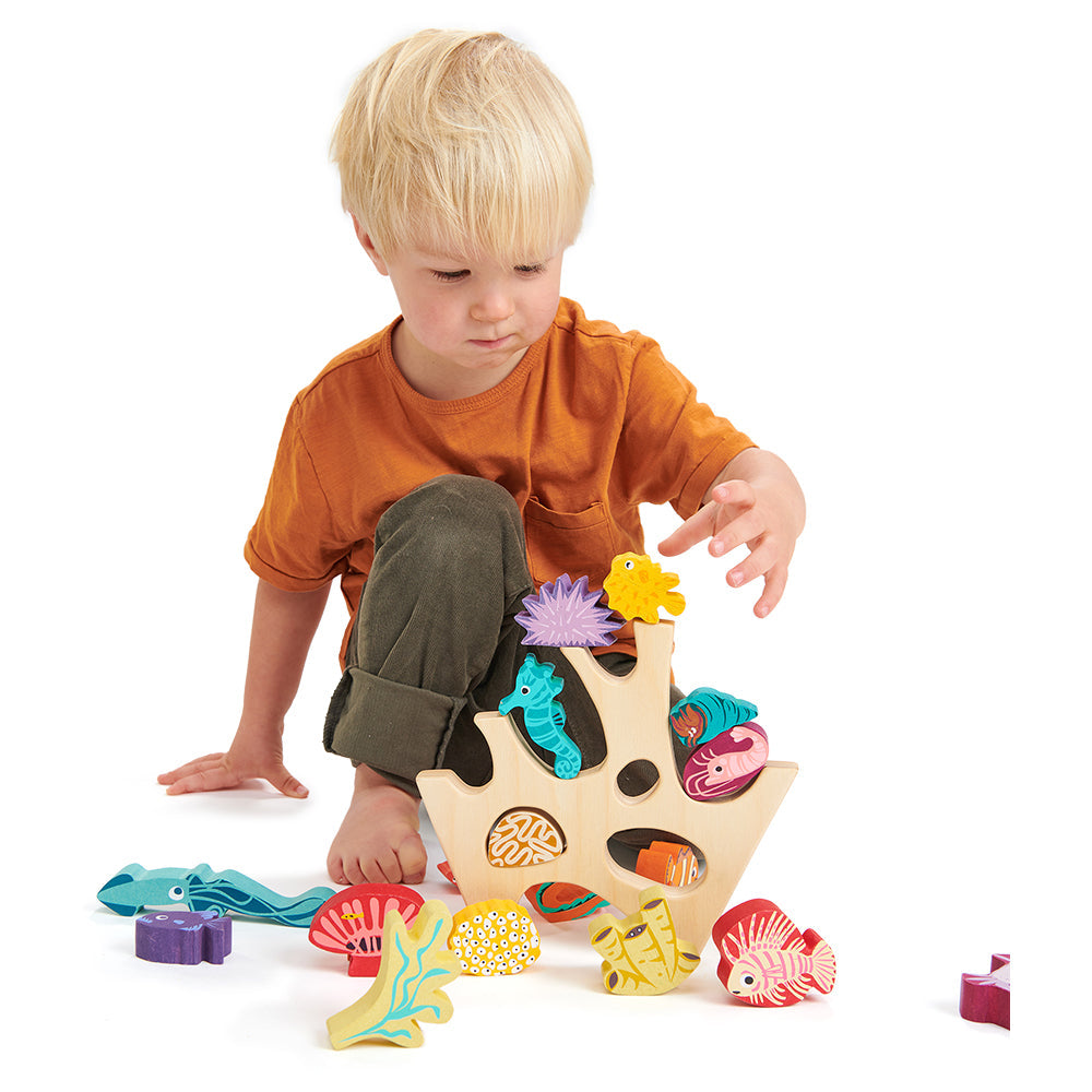 Tender Leaf Toys Stacking Coral Reef Wooden Game