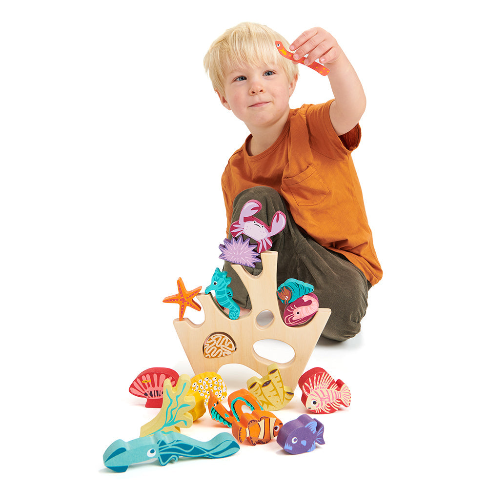 Tender Leaf Toys Stacking Coral Reef Wooden Game
