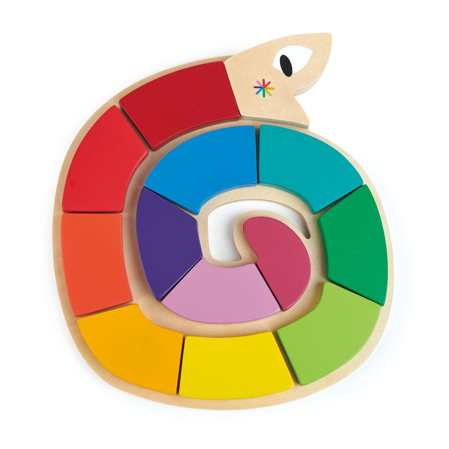 Tender Leaf Toys Colour Me Happy Wooden Snake Puzzle