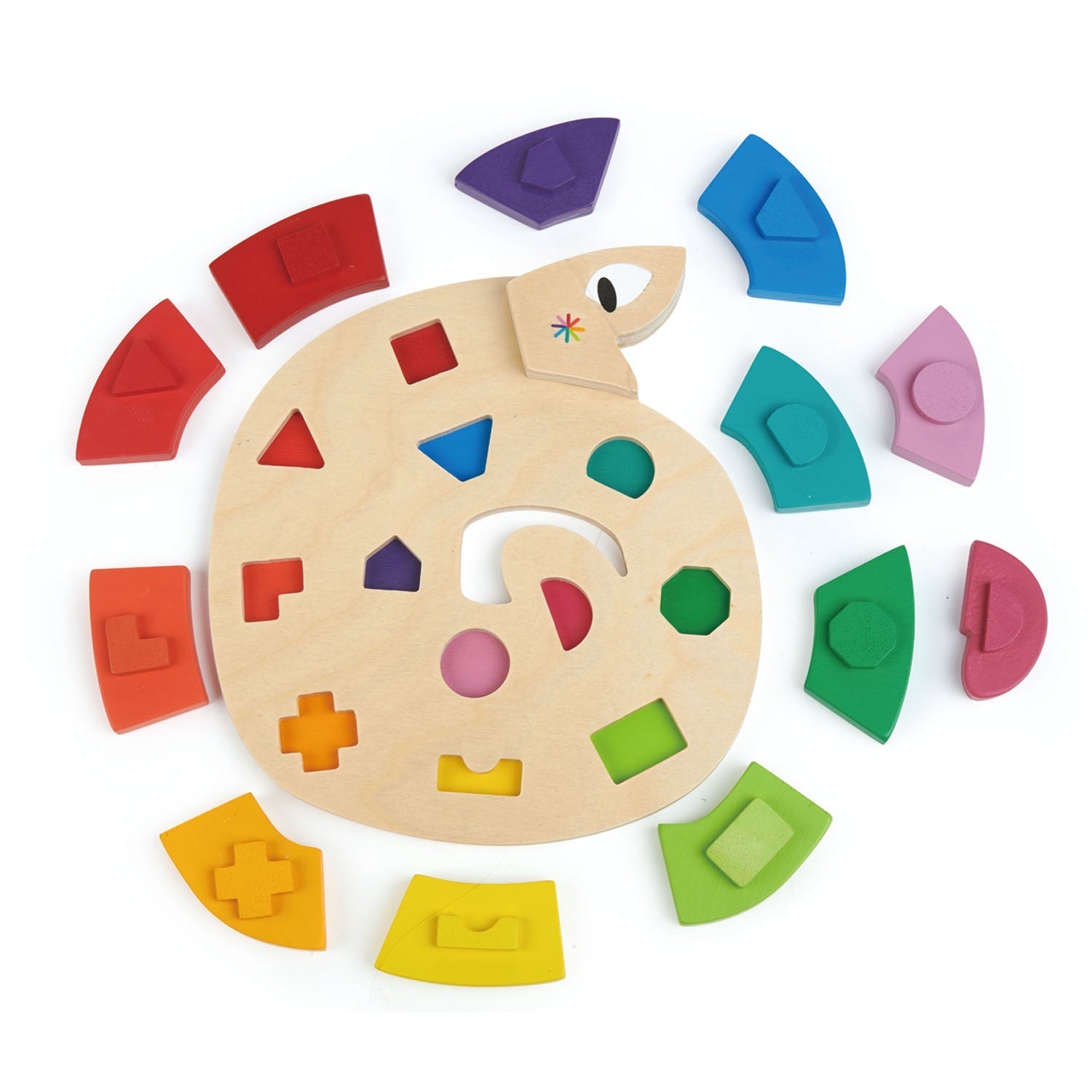 Tender Leaf Toys Colour Me Happy Wooden Snake Puzzle