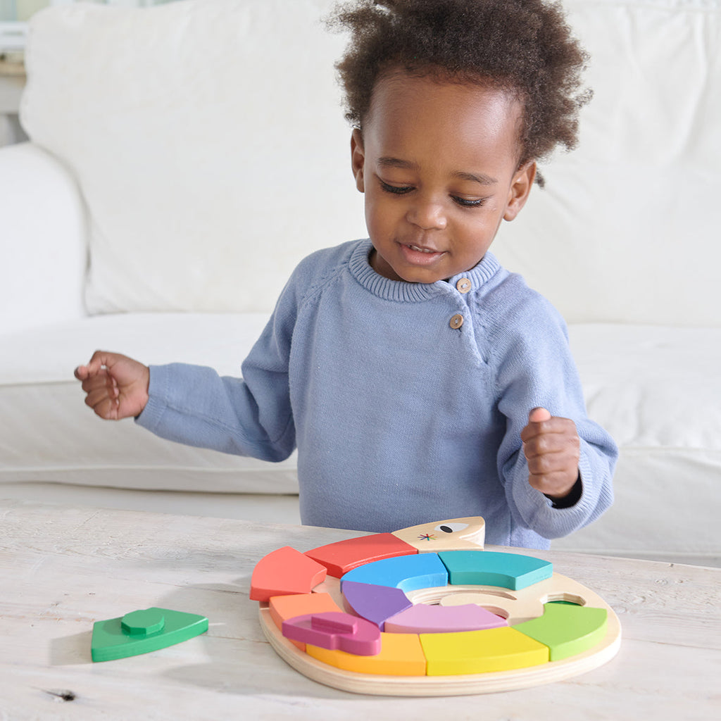 Tender Leaf Toys Colour Me Happy Wooden Snake Puzzle