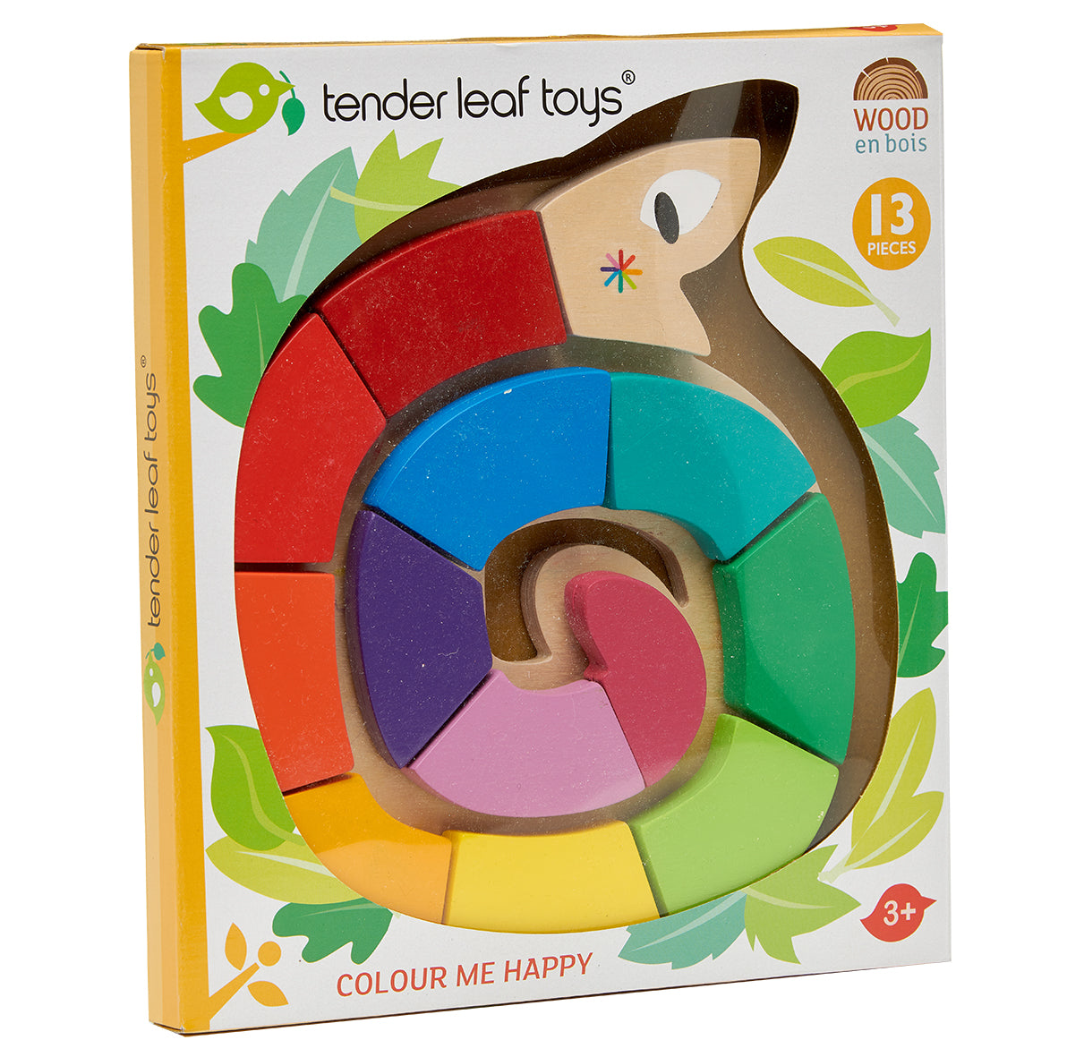 Tender Leaf Toys Colour Me Happy Wooden Snake Puzzle
