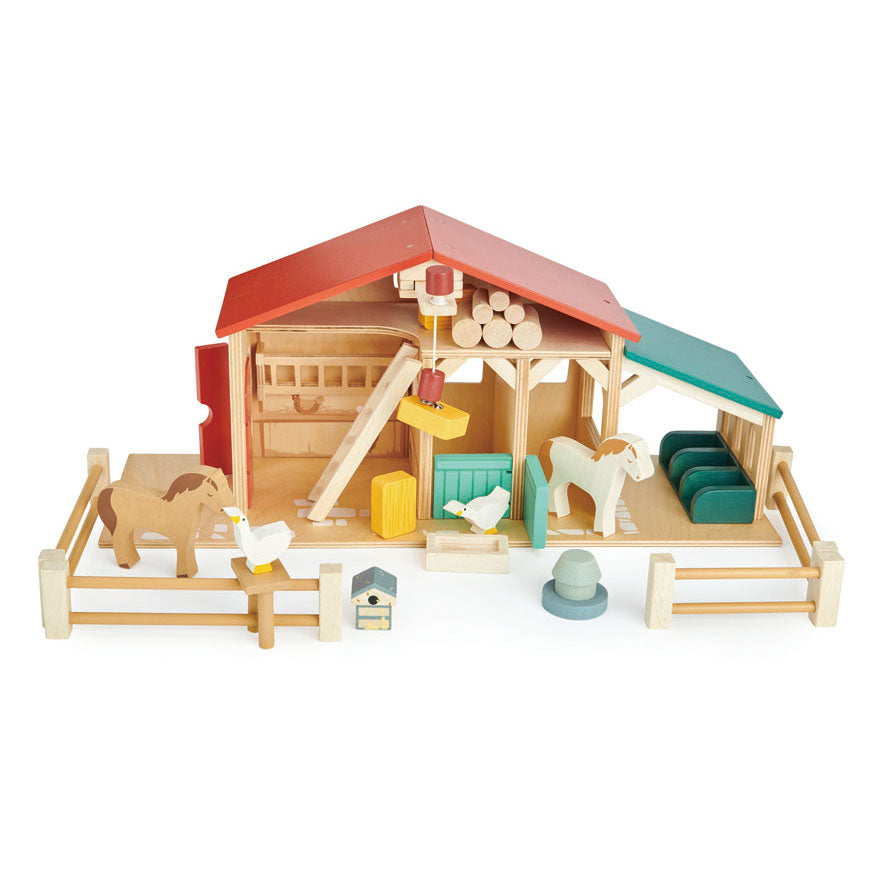 Wooden Tender Leaf Farm Playset