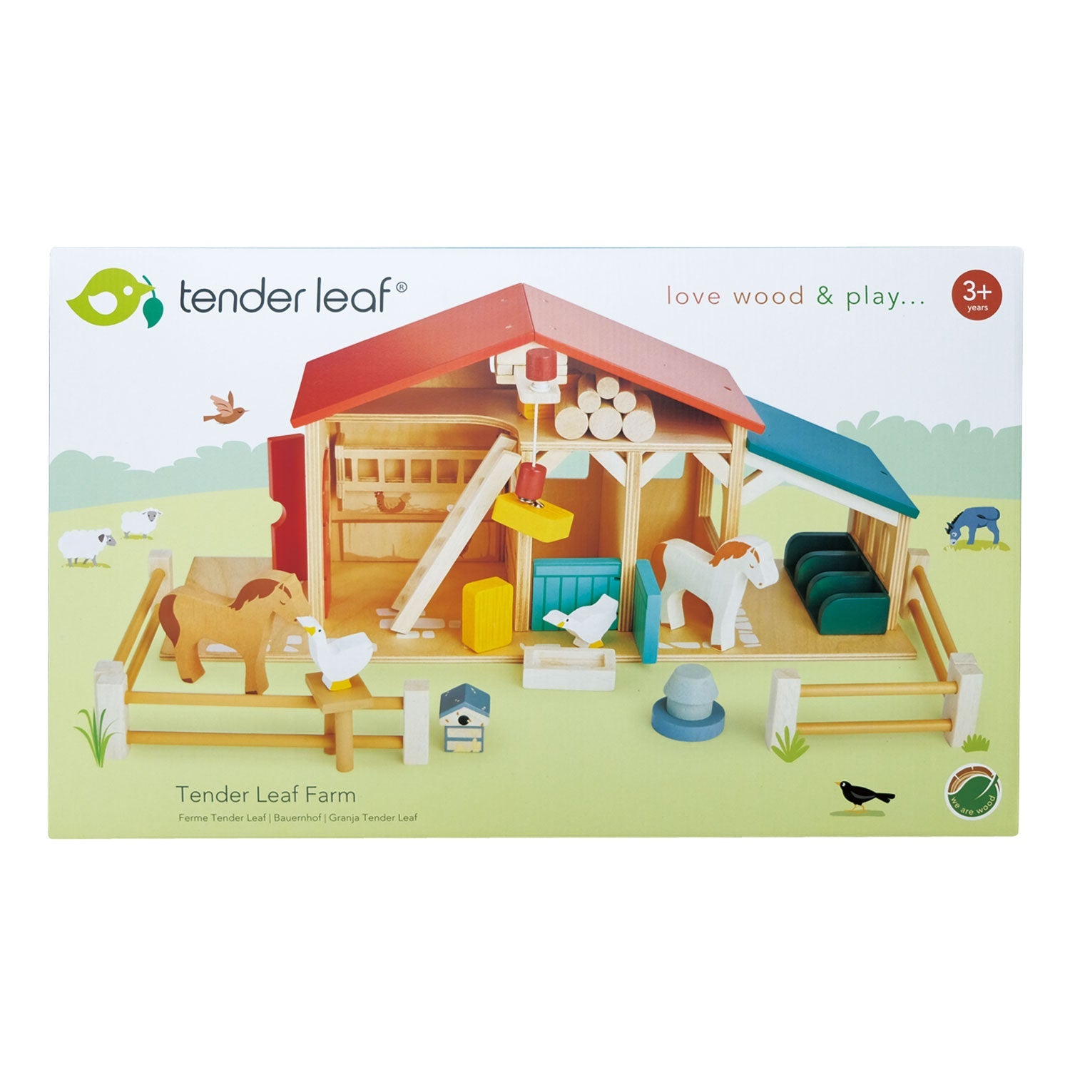 Wooden Tender Leaf Farm Playset