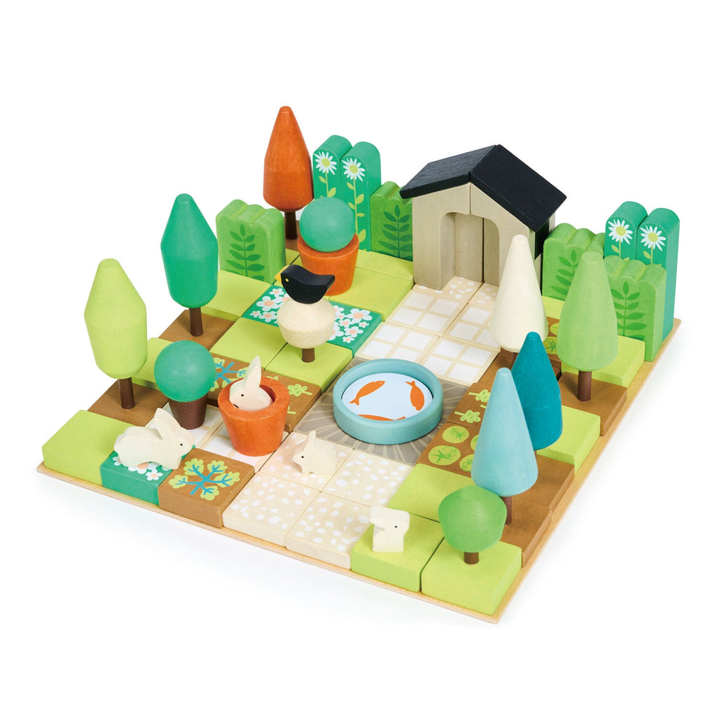 Wooden Little Garden Designer Playset with 64 Pieces