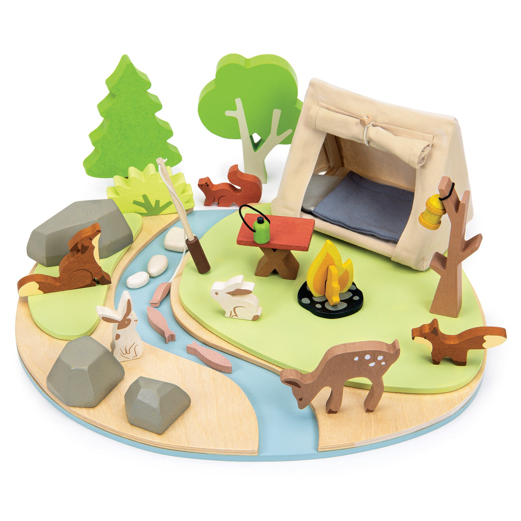 Wildlife Camping Wooden Playset