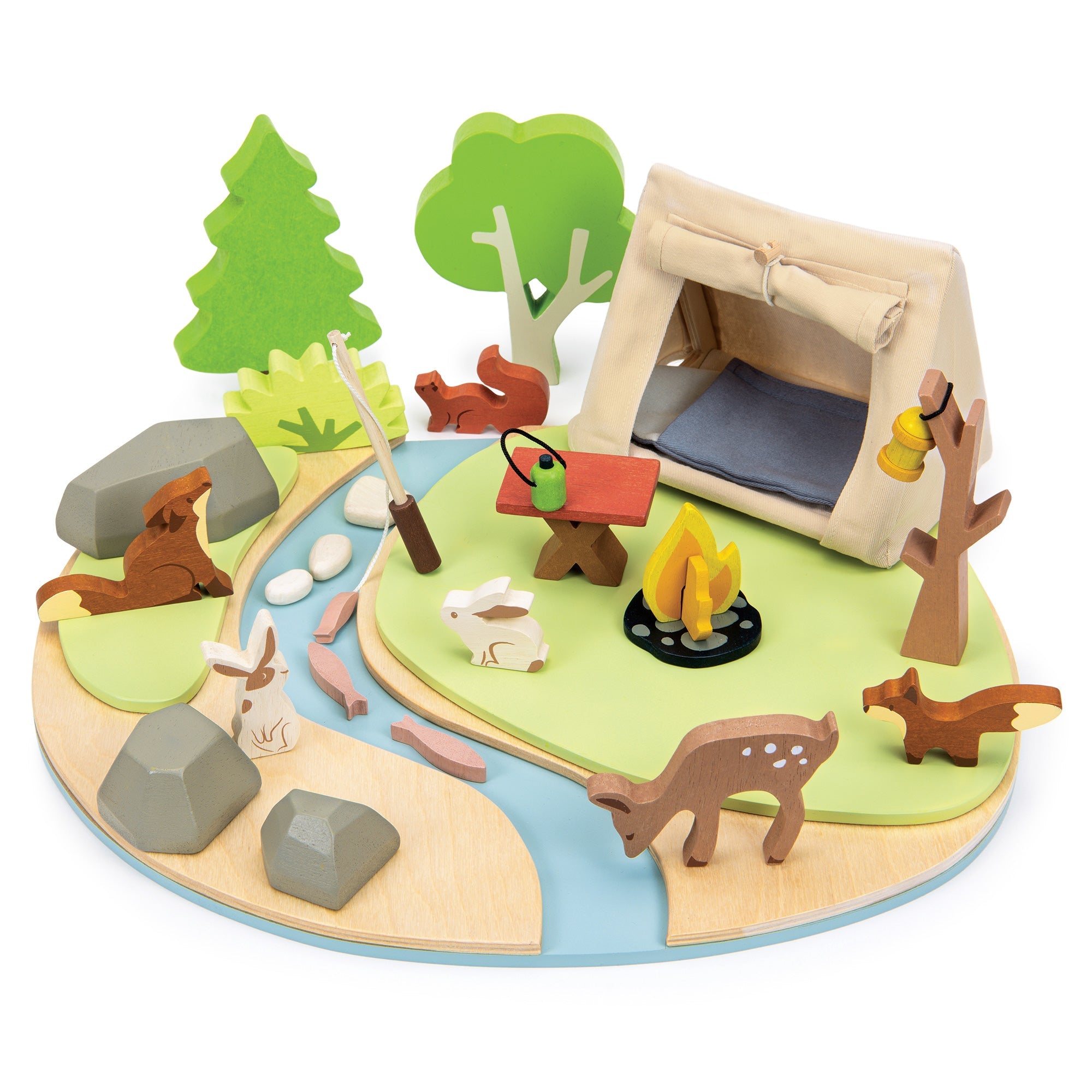 Wildlife Camping Wooden Playset