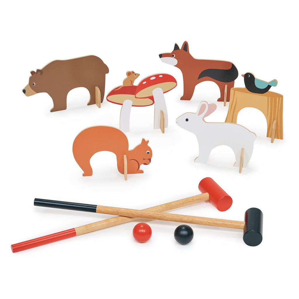 Wooden Woodland Indoor Croquet Set
