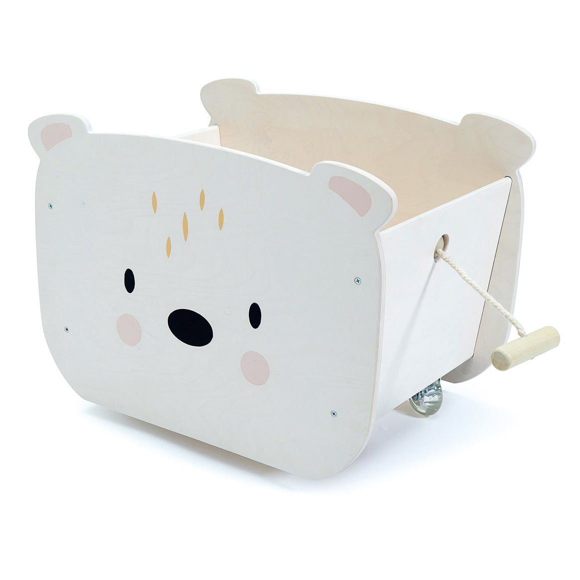 Tender Leaf Toys Wooden Pull Along Bear Cart