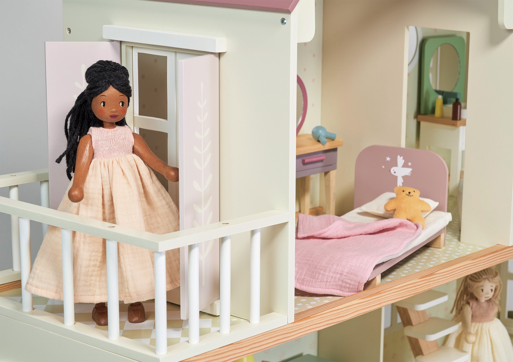 Wooden Lola 25cm Doll for Mulberry Mansion Dolls House
