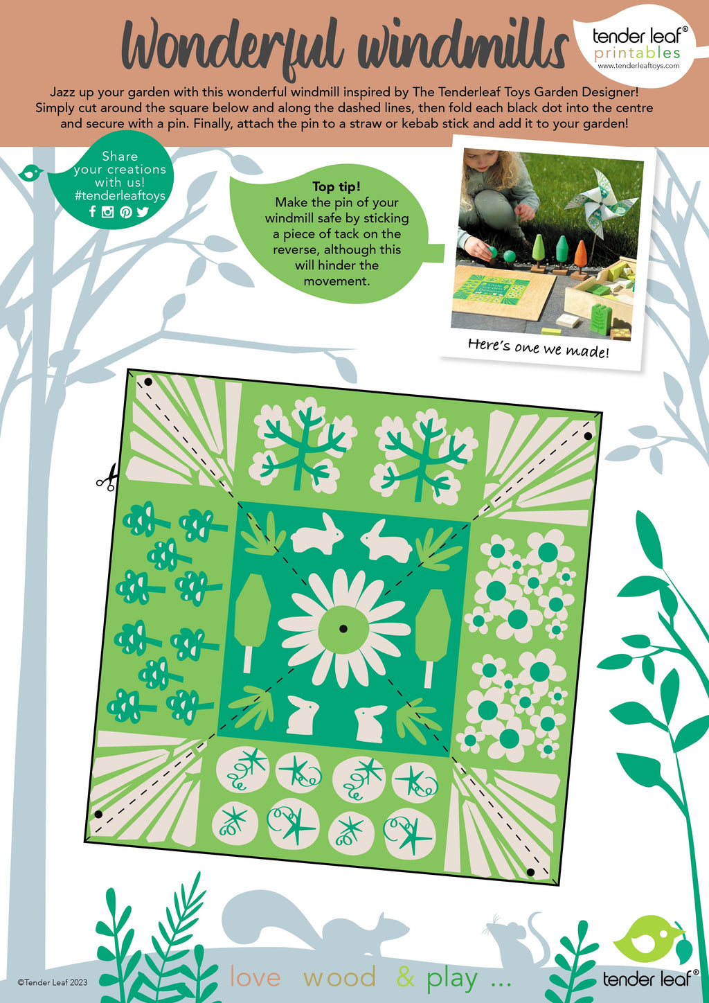 Wooden Little Garden Designer Playset with 64 Pieces