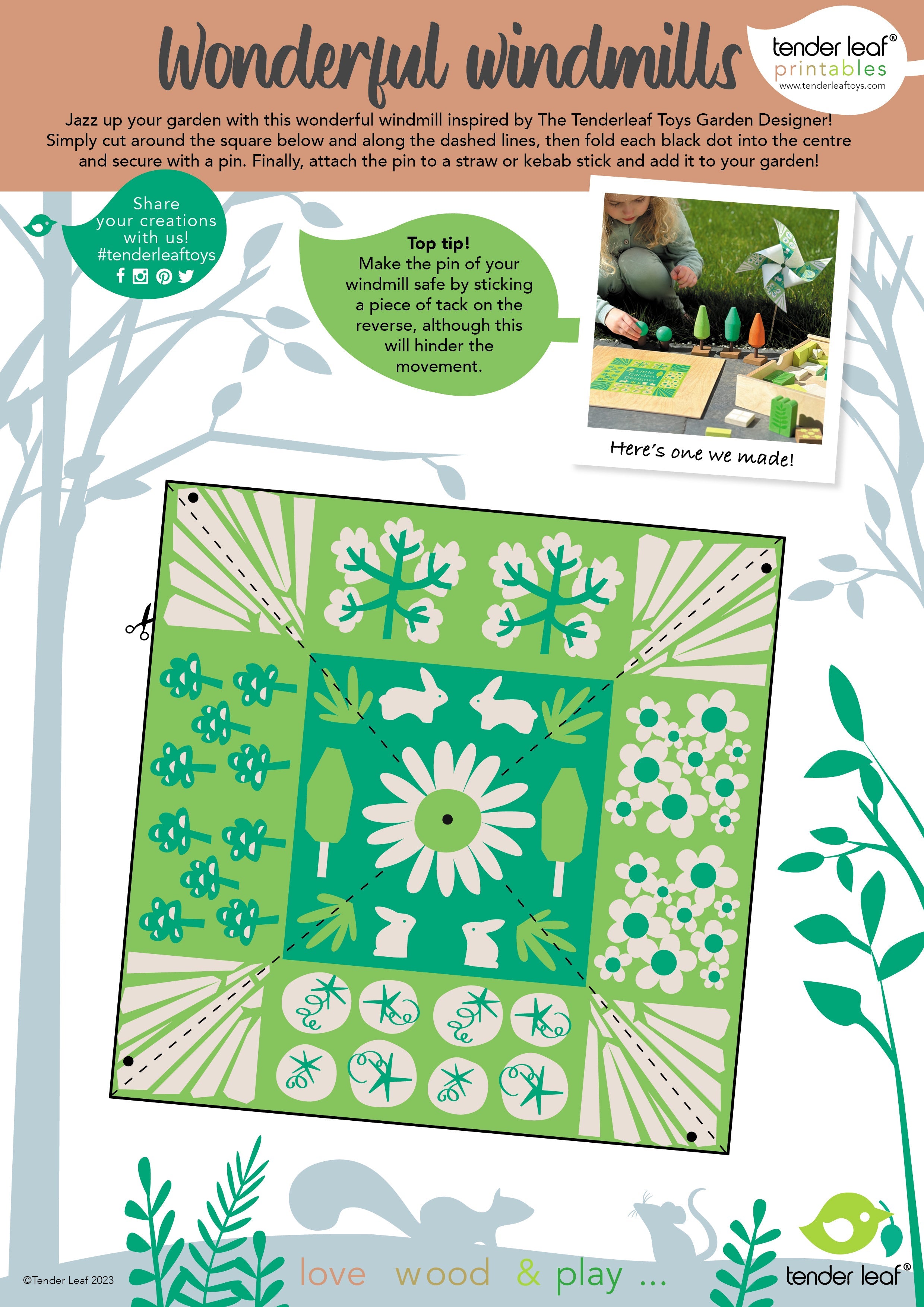 Wooden Little Garden Designer Playset with 64 Pieces