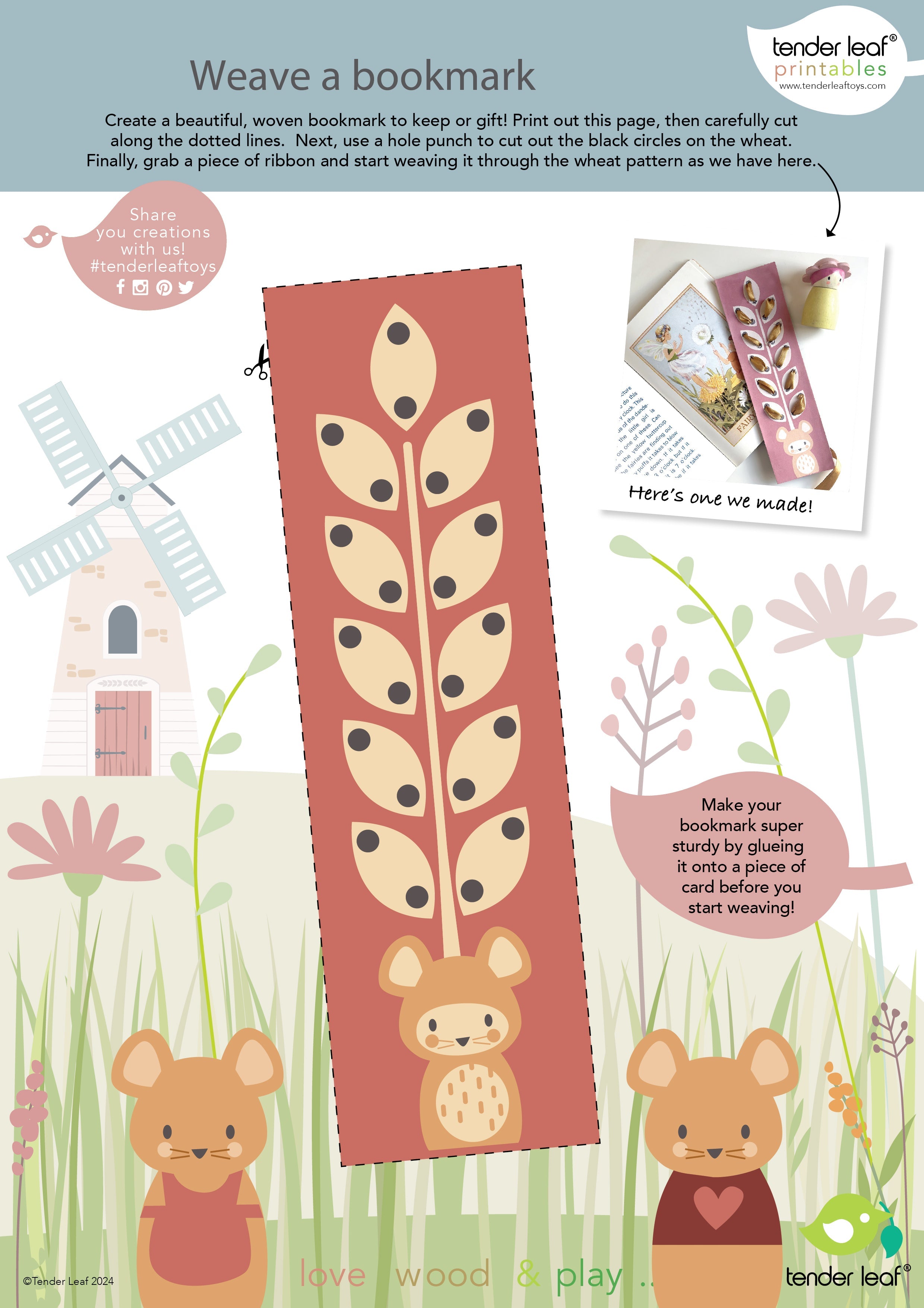 Merrywood Tales Penny Windmill Wooden Playset