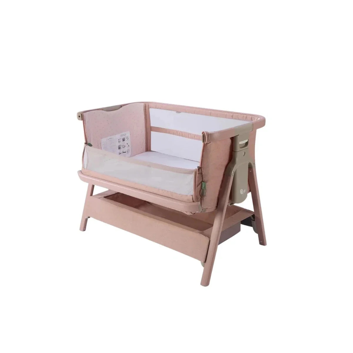 Tutti Bambini CoZee Zen Bedside Crib - Blush