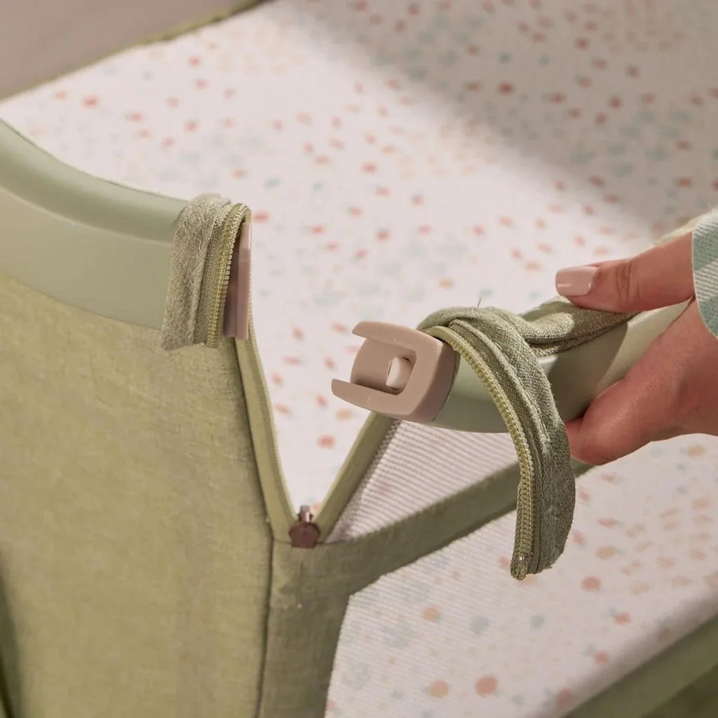 Tutti Bambini CoZee Zen Bedside Crib - Eucalyptus