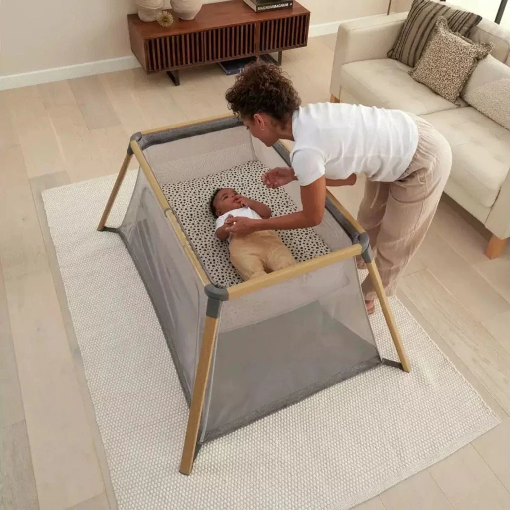 Tutti Bambini CoZee Go Day & Night Playpen - Oak/Charcoal