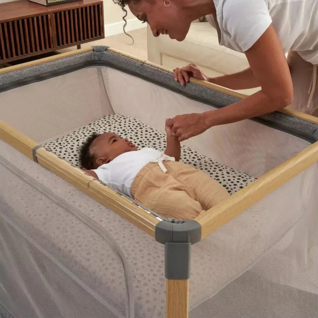 Tutti Bambini CoZee Go Day & Night Playpen - Oak/Charcoal