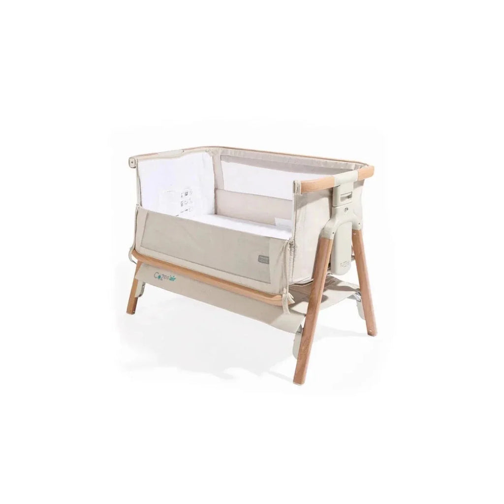 Tutti  Bambini CoZee Air Bedside Crib - Scandinavian Walnut/Ecru
