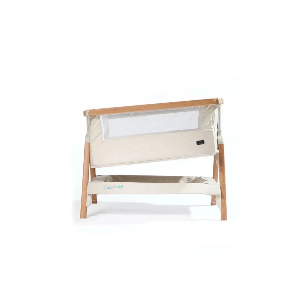 Tutti  Bambini CoZee Air Bedside Crib - Scandinavian Walnut/Ecru