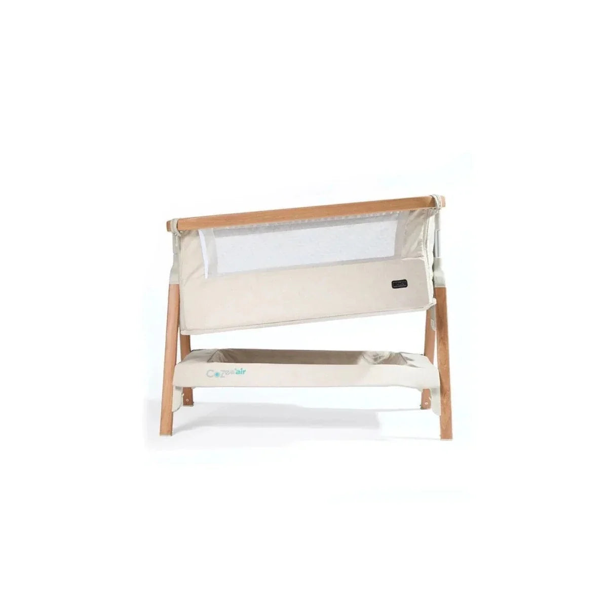 Tutti  Bambini CoZee Air Bedside Crib - Scandinavian Walnut/Ecru