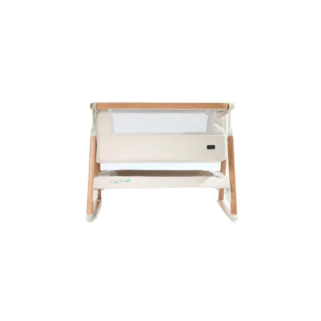 Tutti  Bambini CoZee Air Bedside Crib - Scandinavian Walnut/Ecru