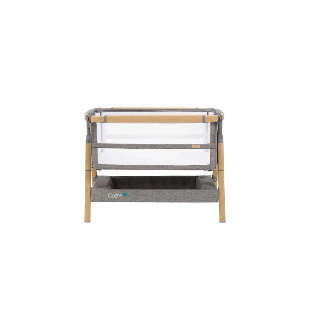 Tutti Bambini Cozee XL Bedside Crib & Cot - Oak/Charcoal