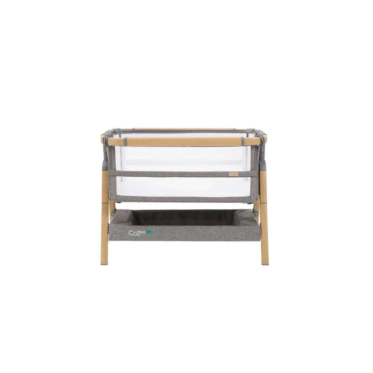 Tutti Bambini Cozee XL Bedside Crib & Cot - Oak/Charcoal