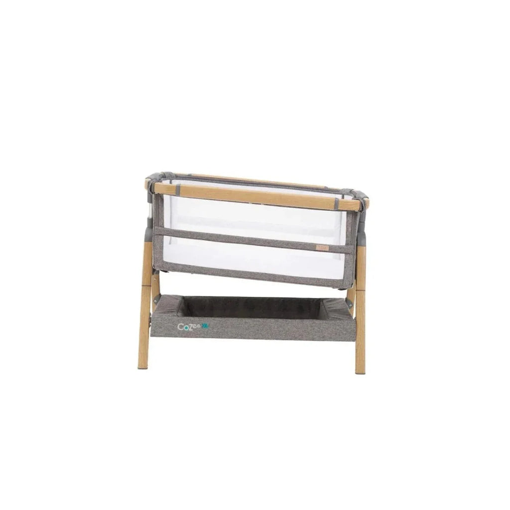 Tutti Bambini Cozee XL Bedside Crib & Cot - Oak/Charcoal