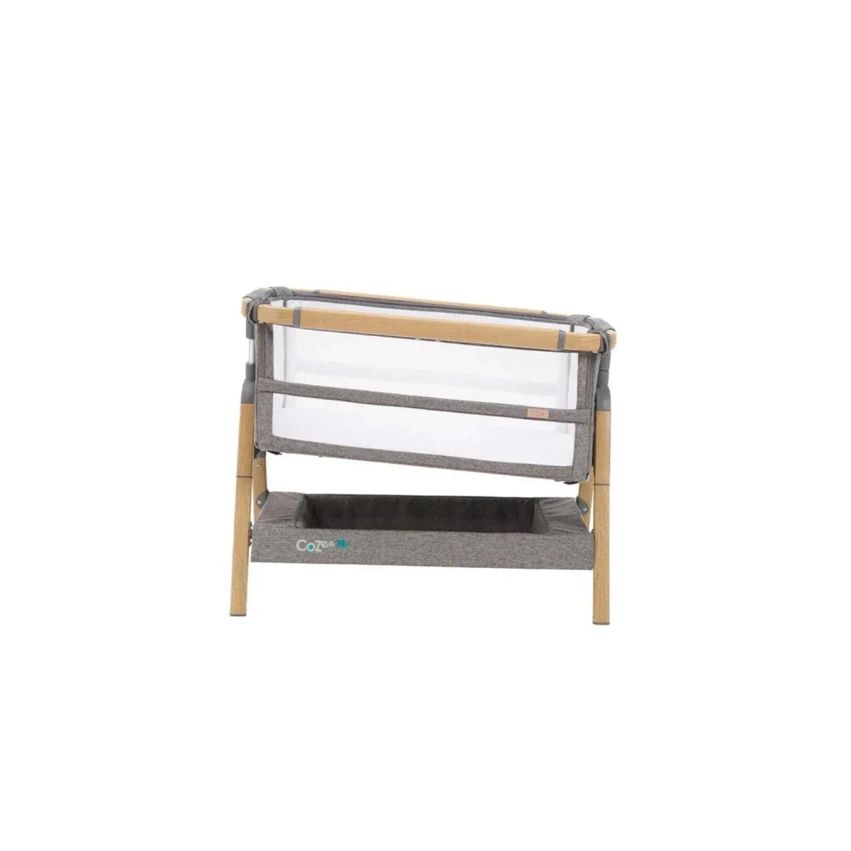 Tutti Bambini Cozee XL Bedside Crib & Cot - Oak/Charcoal