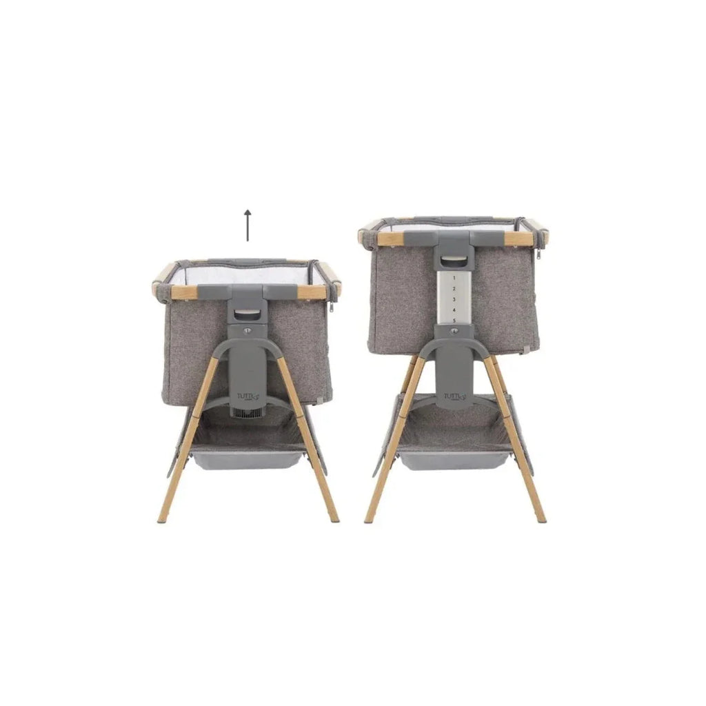 Tutti Bambini Cozee XL Bedside Crib & Cot - Oak/Charcoal