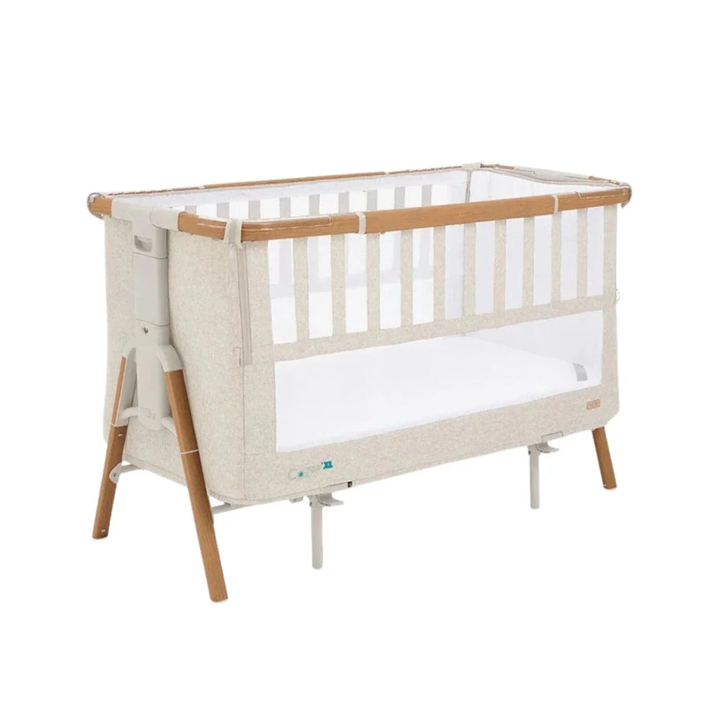 Tutti Bambini CoZee XL Bedside Crib & Cot - Scandinavian Walnut/Ecru