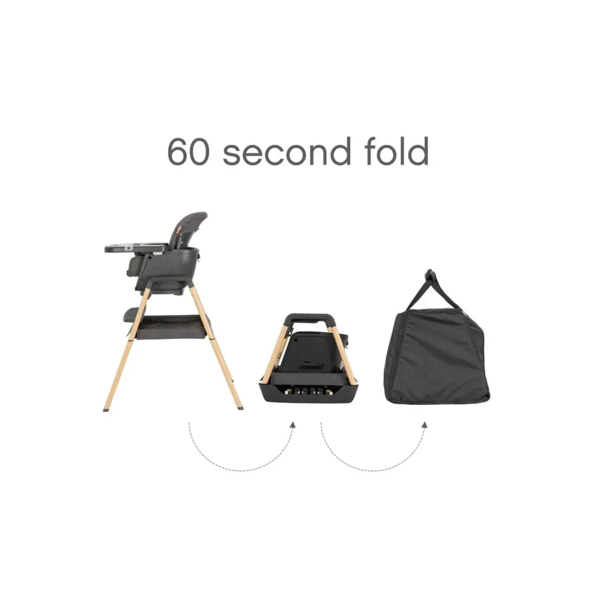 Tutti Bambini Nova Birth to 12 Years Complete Highchair Package - Grey/Oak