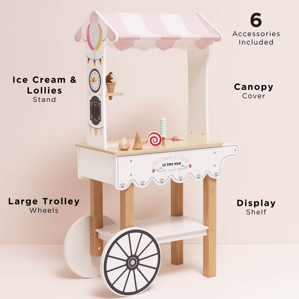 Wooden Ice Cream Trolley Market Stall