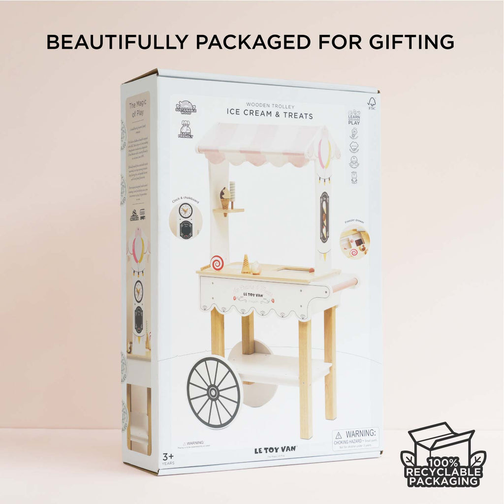 Wooden Ice Cream Trolley Market Stall