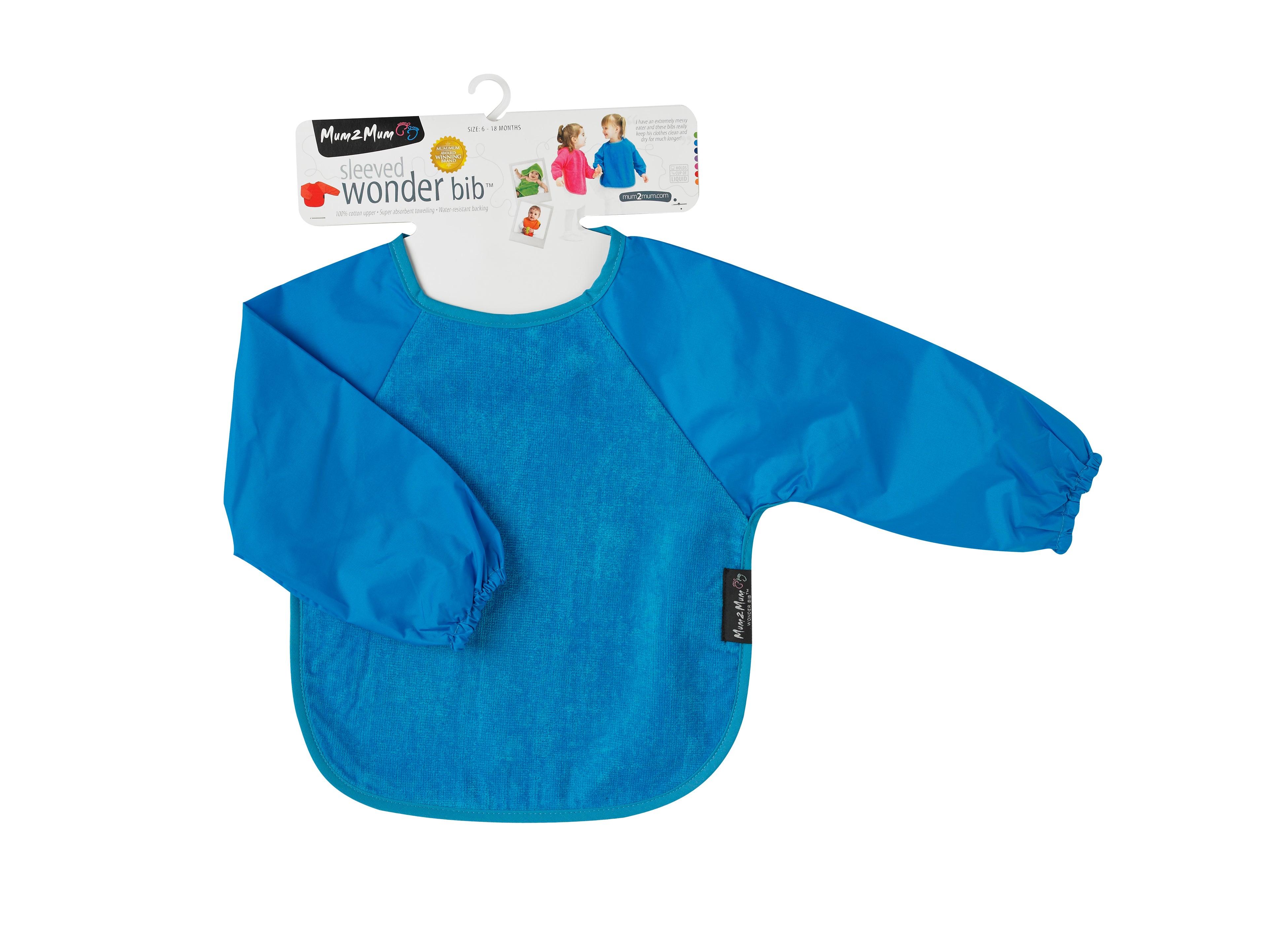 SPECIAL OFFER 5 PACK Mum 2 Mum Sleeved SMALL Wonder Bibs (Selected Colours)