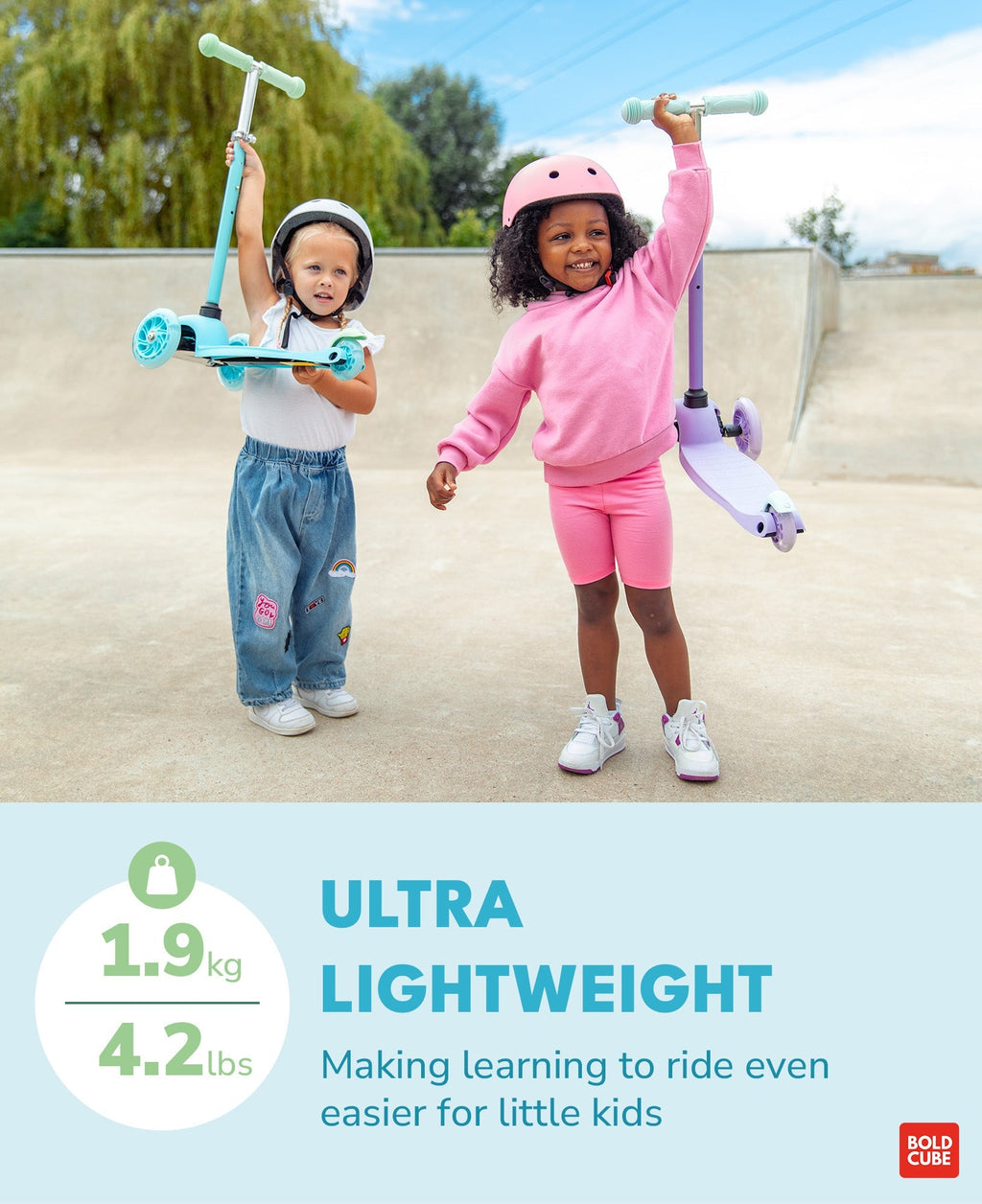 Teeny 3 Wheel Scooter - Blue & Green