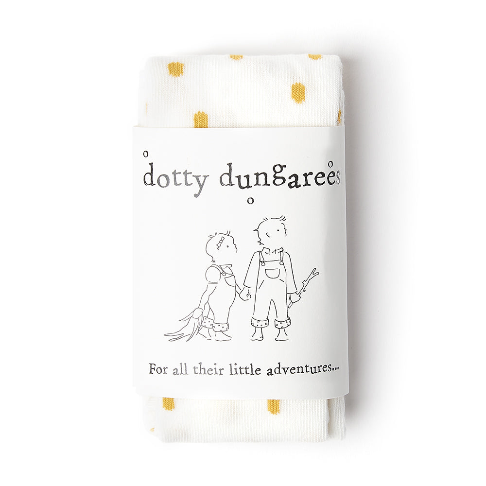 Dotty Dungarees Dotty Tights - Yellow Spot