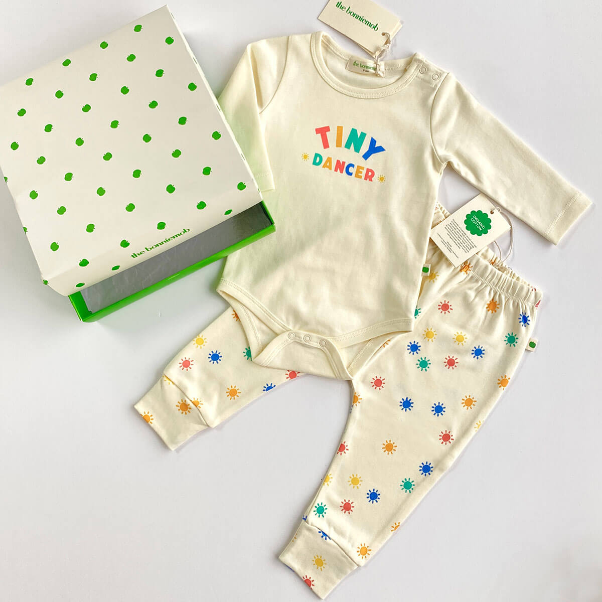 The bonniemob Organic Cotton Baby Bodysuit & Legging Gift Set - Tiny Dancer